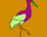 Coloring page Stork  painted byReuben B.