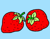 Coloring page strawberries painted byMARILIZA