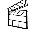Coloring page Clapperboard painted byDirector