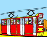 Coloring page Tram with passengers painted bytram 3