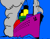Coloring page Steamboat painted bymanan