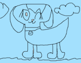 Coloring page Dog 6 painted byahmad