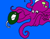 Coloring page Octopus painted bymanan