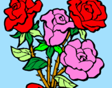 Coloring page Bunch of roses painted byMARILIZA
