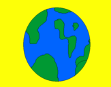 Coloring page Earth painted bykelan