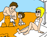 Coloring page Family vacation painted bynazareno