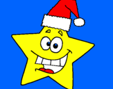 Coloring page christmas star painted bydaniel