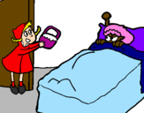 Coloring page Little red riding hood 10 painted byMiss