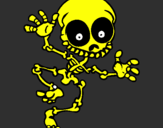 Coloring page Happy skeleton 2 painted byjordy