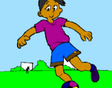Coloring page Playing football painted byGUILHERME BARBOSA