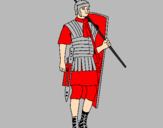 Coloring page Roman soldier painted bypablo
