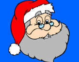 Coloring page santa face painted bydaniel