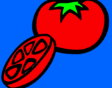 Coloring page Tomato painted bydaniel