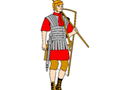 Coloring page Roman soldier painted bysana azad 