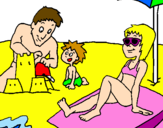 Coloring page Family vacation painted byemelia