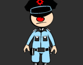 Coloring page Cop painted bysandy