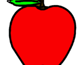 Coloring page apple painted byJane
