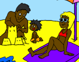 Coloring page Family vacation painted byoooooo