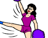 Coloring page Cheerleader painted byGIULIA