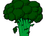 Coloring page Broccoli painted byallys