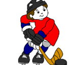 Coloring page Little boy playing hockey painted byAlex