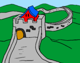 Coloring page The Great Wall of China painted bykelan
