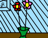 Coloring page Vase of flowers 2 painted bynnnnnnnnnnnnn