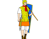 Coloring page Roman soldier painted bynoah