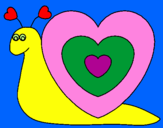 Coloring page Heart snail painted byainhoa
