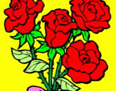 Coloring page Bunch of roses painted byJUAN DAVID