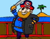 Coloring page Pirate on deck painted byDrew
