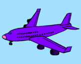Coloring page Passenger plane painted byruth