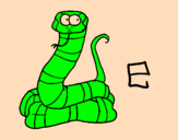 Coloring page Snake painted byAna