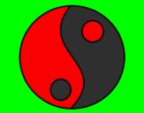 Coloring page Yin and yang painted byfellipe