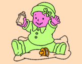 Coloring page Baby 3 painted byAna