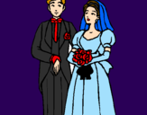 Coloring page The bride and groom III painted byPriyanshi..!! :D