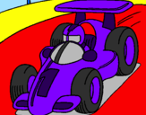 Coloring page Racing car painted bycaue 