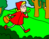 Coloring page Little red riding hood 4 painted byJUAN DAVID