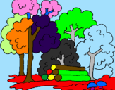 Coloring page Forest painted byDuck