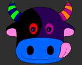 Coloring page Cow painted byjeff