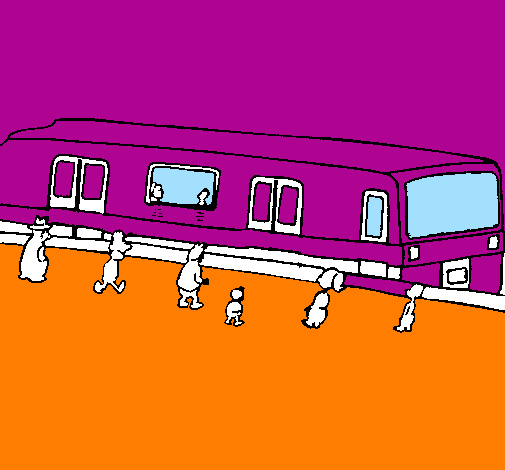 Passengers waiting for a train