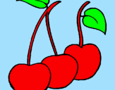 Coloring page cherries painted byAna