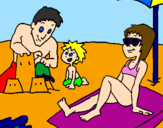 Coloring page Family vacation painted bycaue 