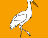 Coloring page Stork  painted byAna