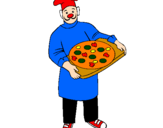 Coloring page Cook painted bygusto