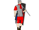 Coloring page Roman soldier painted byOwen.H