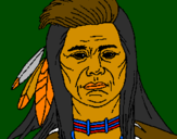 Coloring page Indian painted bylela