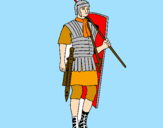 Coloring page Roman soldier painted bymegan
