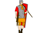 Coloring page Roman soldier painted byjessica
