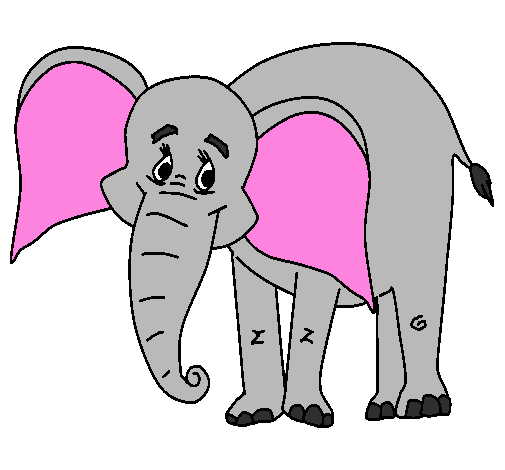 happy elephant drawing